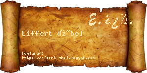 Eiffert Ábel névjegykártya